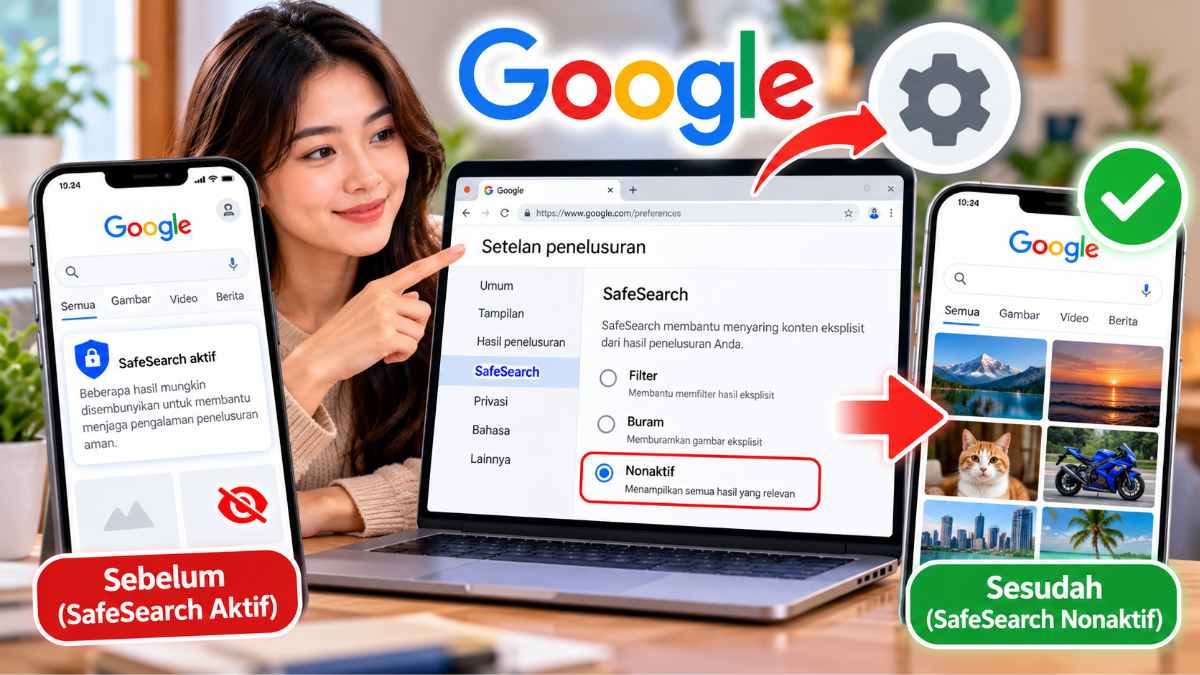 Cara Mematikan SafeSearch Google 2026 di HP dan Laptop, Ini Langkah Terbaru Serta Solusi Jika Terkunci